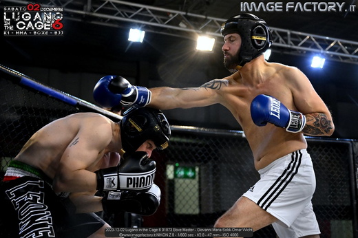 2023-12-02 Lugano in the Cage 6 01873 Boxe Master - Giovanni Maria Soldi-Omar Wicht